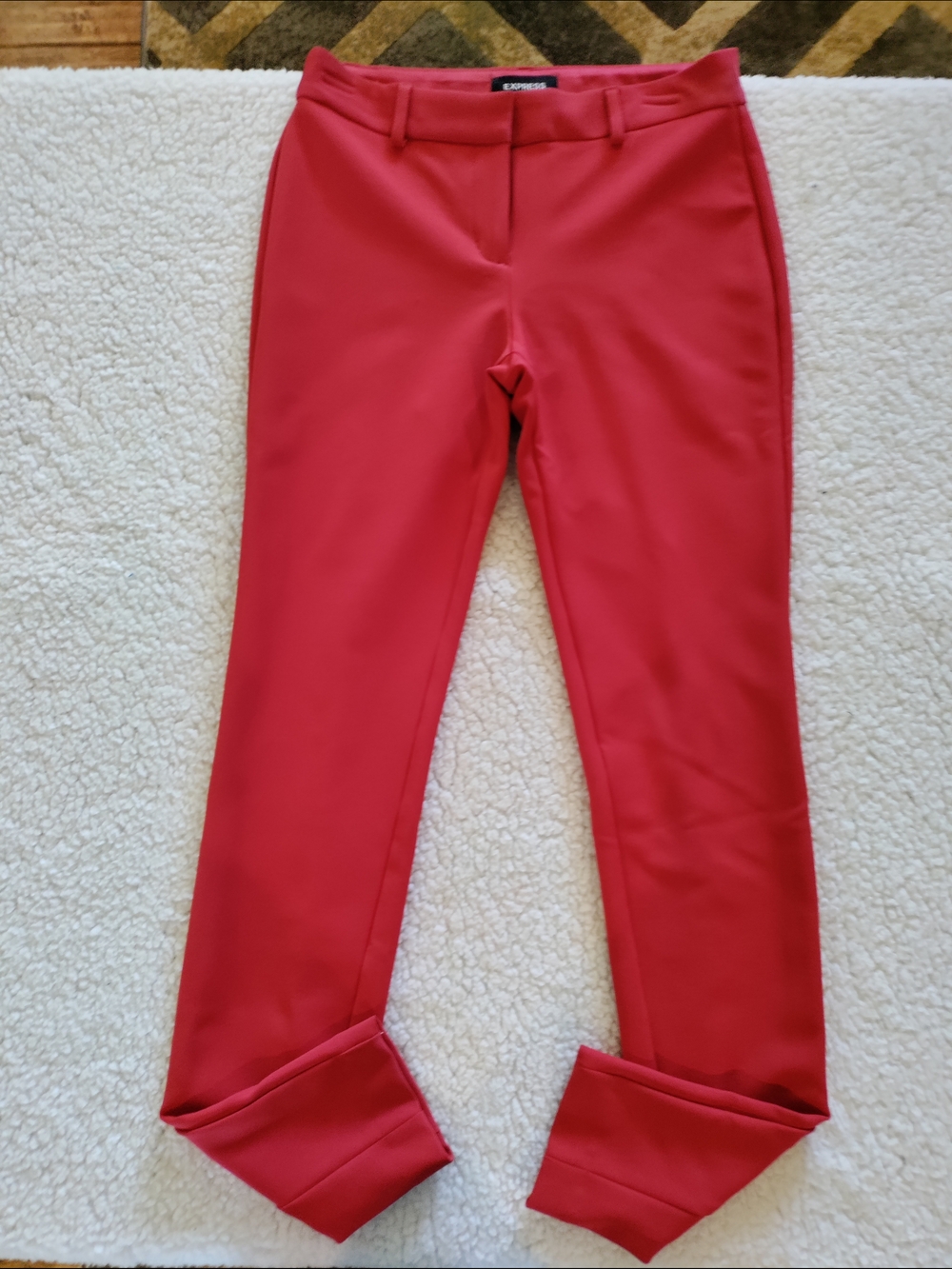 Express Red Tailored Ankle Pants